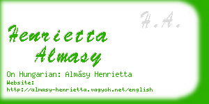 henrietta almasy business card